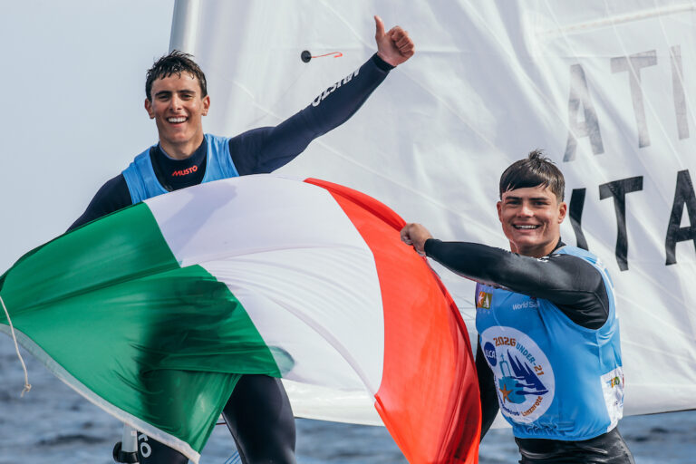 2026 ILCA U21 World Championship, with Antonio Pascali and Alessandro Cirinei, Fraglia Vela Riva celebrates a double gold medal